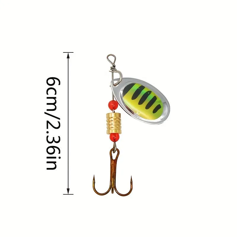 10pc Hard Metal Spinner Bait Kit for Bass Trout Salmon