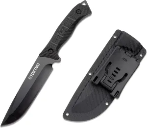 11 Fixed Blade Knife with Sheath, EDC Tactical Hunting Knives for Men Women, Survival Knife with Camping, Outdoors, Hunting, Adventure