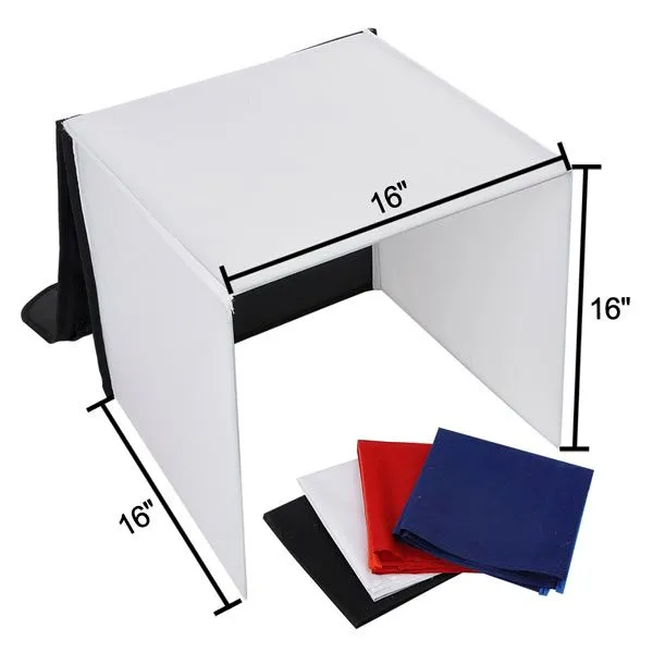 16" Photo Cube Studio Light Tent 3 Softboxes Kit