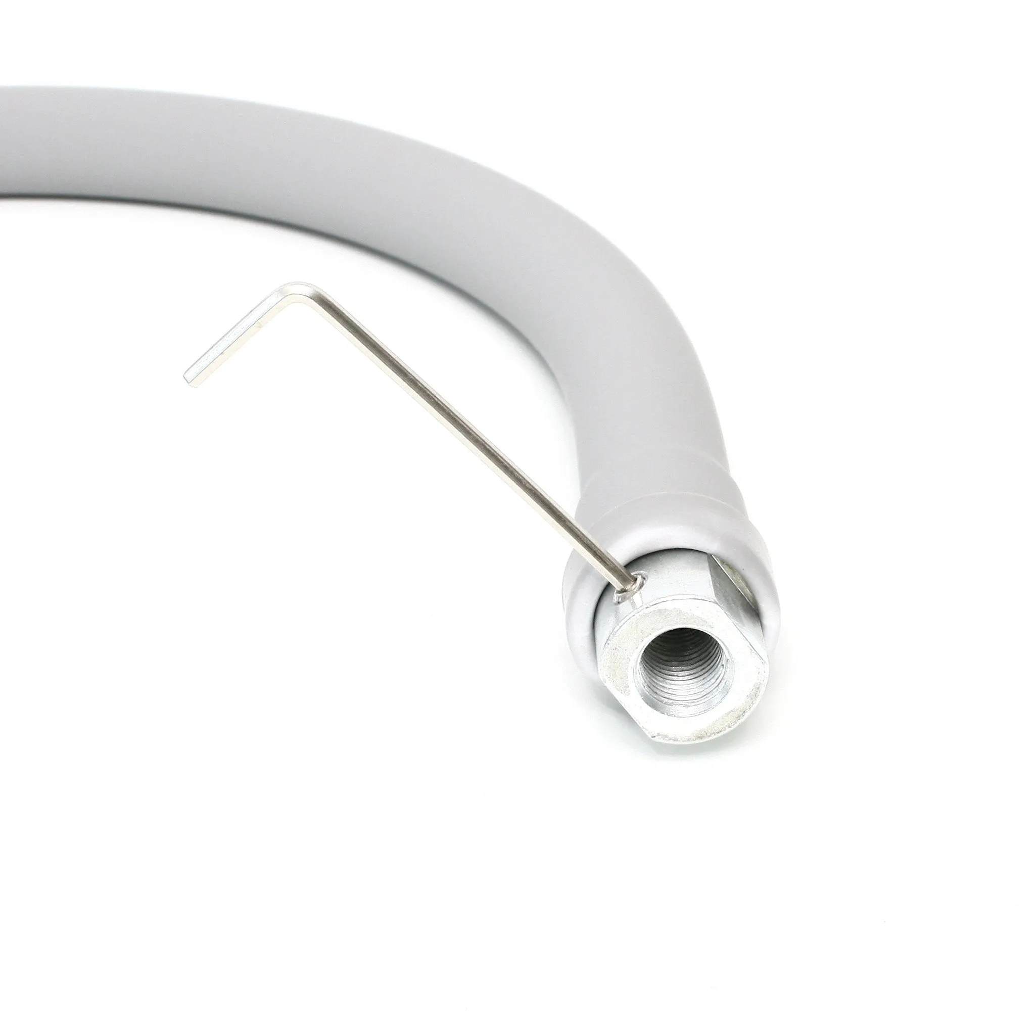 18" Heavy-Duty Flexible Gooseneck Tube Arm, Gray -- Silicone