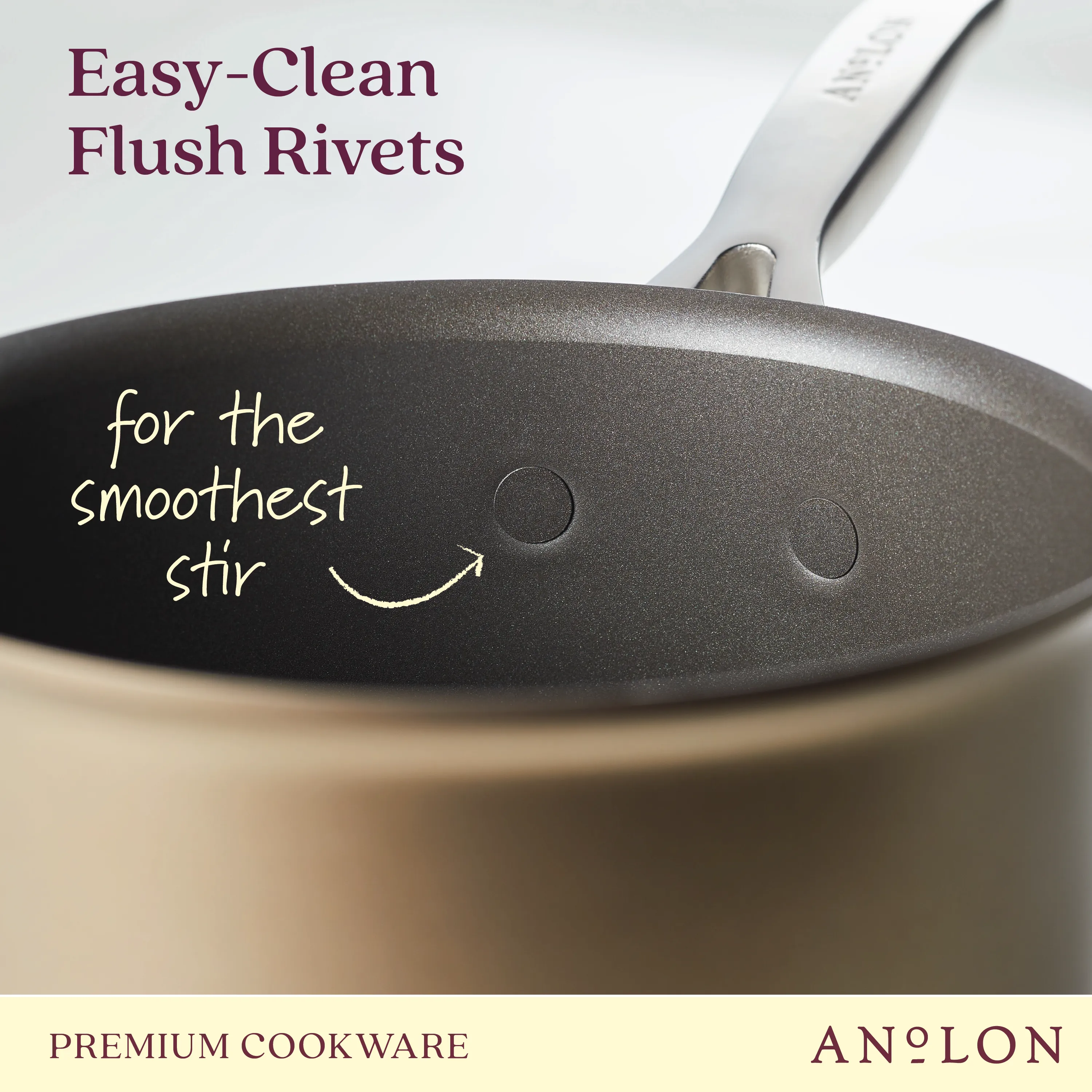3-Quart Hard Anodized Nonstick Saucepan with Lid