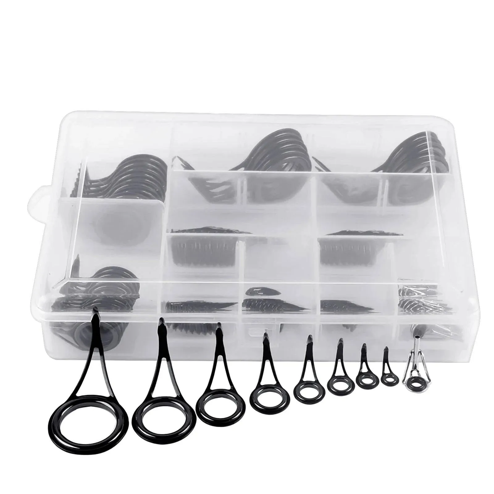 90pcs Portable Fishing Rod Repair Kit Fishing Rod Guides Rings Tips Fishing Accessories For Outdoor Fishing Tools