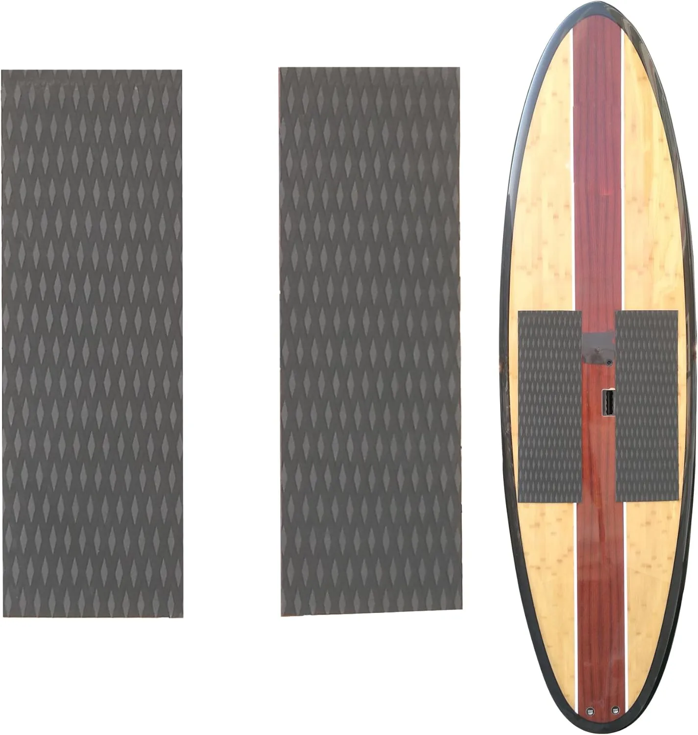 Abahub Non-Slip Traction Pad 1/2 Pieces Deck Grip Mat 30in x 20in Trimmable EVA Sheet 3M Adhesive for Boat Kayak Skimboard Surfboard SUP Black/Gray/White/Green/Navy Blue/Orange