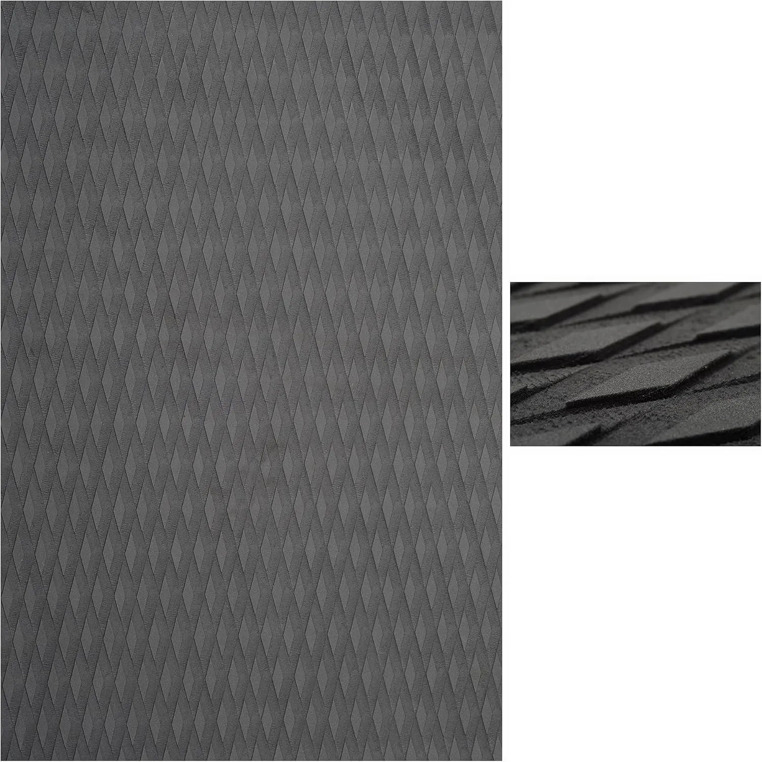 Abahub Non-Slip Traction Pad 1/2 Pieces Deck Grip Mat 30in x 20in Trimmable EVA Sheet 3M Adhesive for Boat Kayak Skimboard Surfboard SUP Black/Gray/White/Green/Navy Blue/Orange