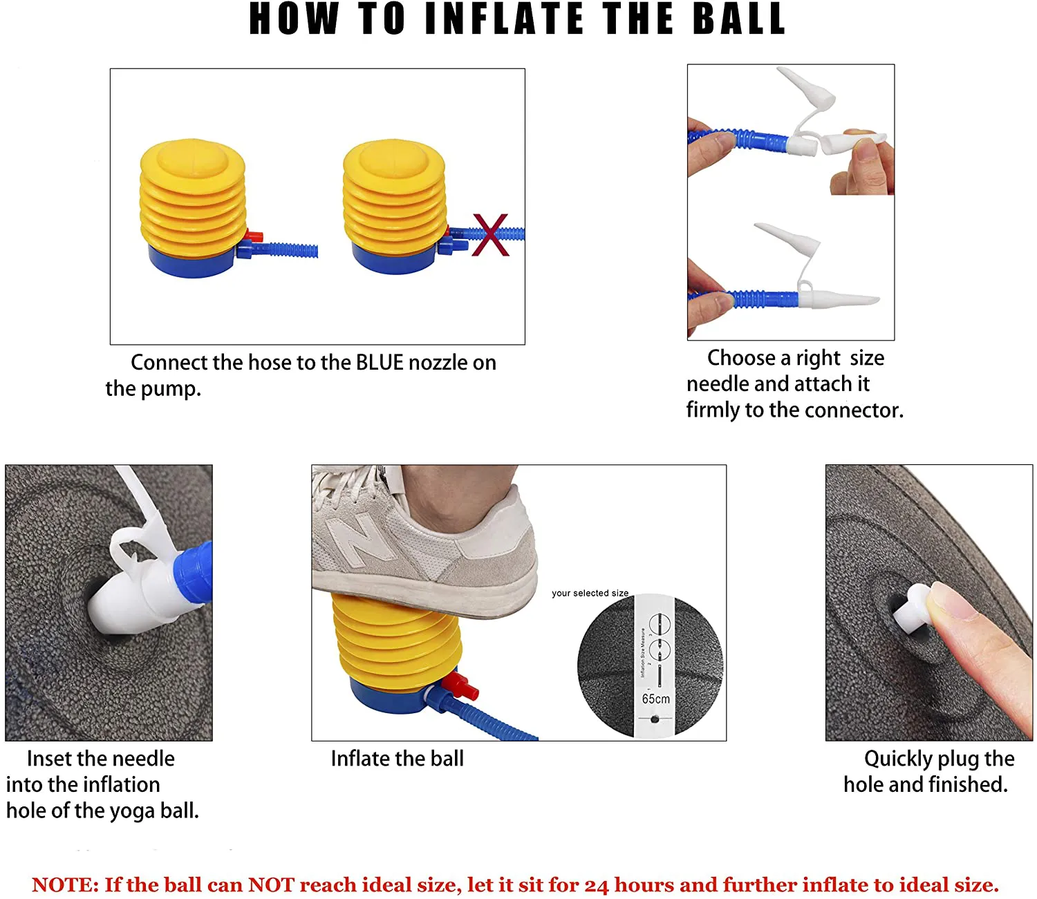 BalanceFrom Anti-Burst and Slip Resistant Exercise Ball Yoga Ball Fitness Ball Birthing Ball with Quick Pump, 2,000-Pound Capacity