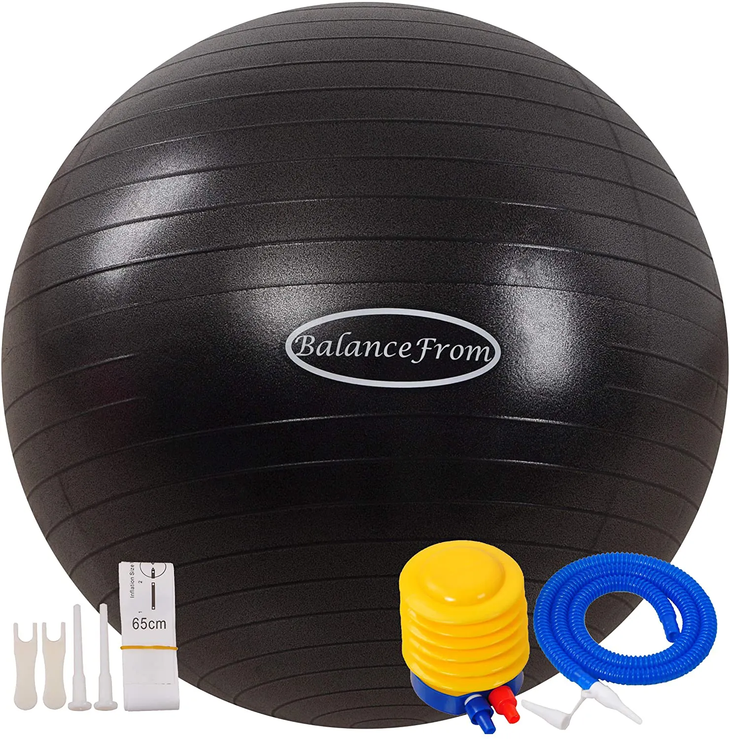 BalanceFrom Anti-Burst and Slip Resistant Exercise Ball Yoga Ball Fitness Ball Birthing Ball with Quick Pump, 2,000-Pound Capacity
