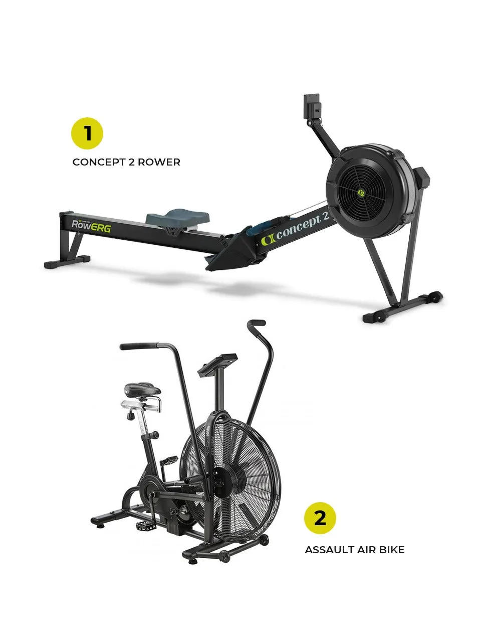 Combo Offer Assault Air Bike   Concept 2 Rower With PM 5 Monitor | Prosportsae