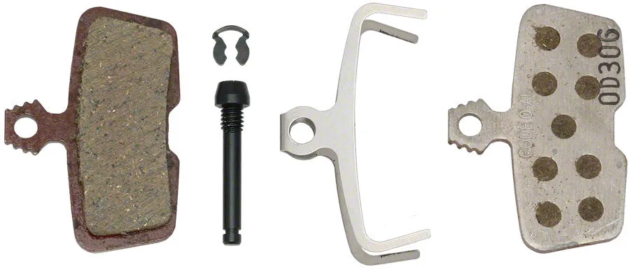 Disc Brake Pads - Organic Compound Aluminum Backed Quiet/Light For Code/Code R/Code RSC/Guide RE