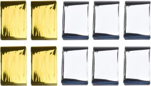 Emergency Mylar Thermal Blankets - 10-Pack (4x Gold, 6x Silver) - Up to 90% Heat Retention - Essential First Aid Kit item for Camping, Hiking and Survival Trips - 83x63inch - Individually Packed