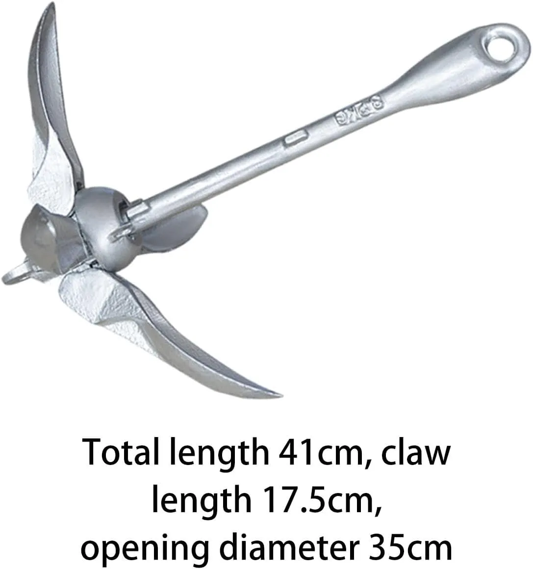 Folding Grab Anchor Kayak Anchor Hook Foldable Buoy Ball Folding Claw for Canoe Raft Kayak