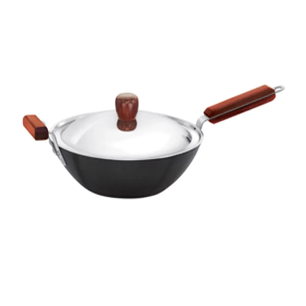 Futura Deep-Fry Pans Stir-Fry Wok 3 L with SS lid : INW 30