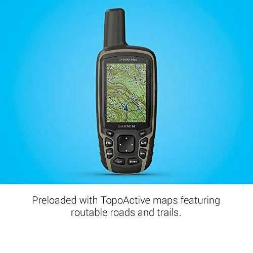 Garmin GPSMAP 64sx, Handheld GPS with Altimeter and Compass