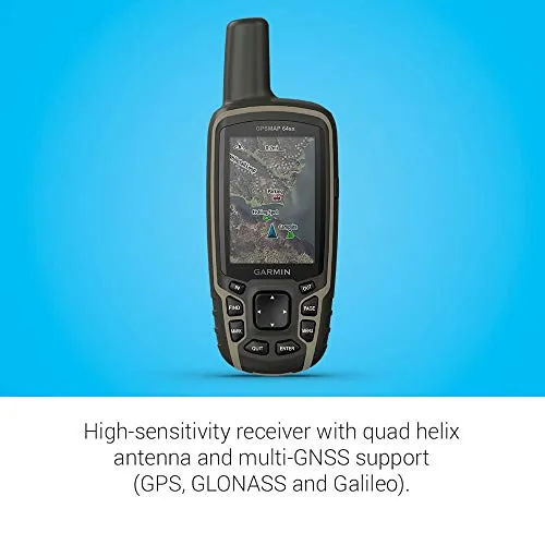 Garmin GPSMAP 64sx, Handheld GPS with Altimeter and Compass