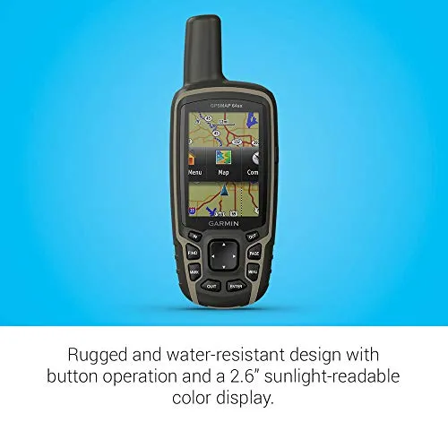 Garmin GPSMAP 64sx, Handheld GPS with Altimeter and Compass