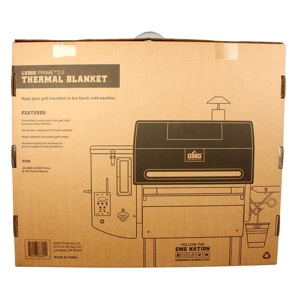 Green Mountain Grills Thermal Blanket for Ledge Prime & DB Models Black GMG-6047