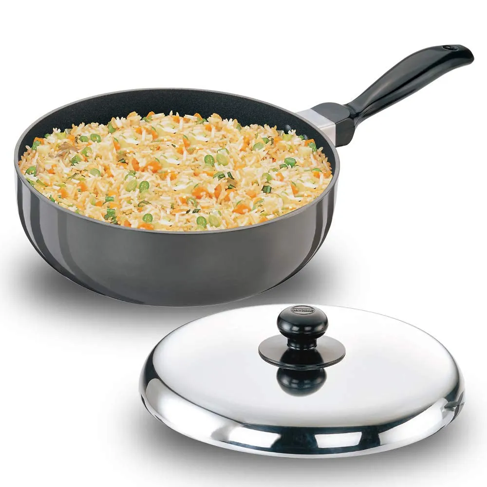 Hawkins Futura 2.5 litres Non-Stick All-Purpose Pans with Steel Lid NAP 25