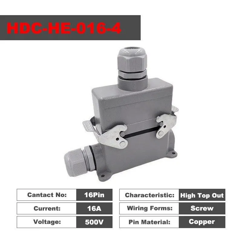 Heavy Duty Connectors HDC-HE-016-1/2/3/4 F/M 16pin 16A 500V