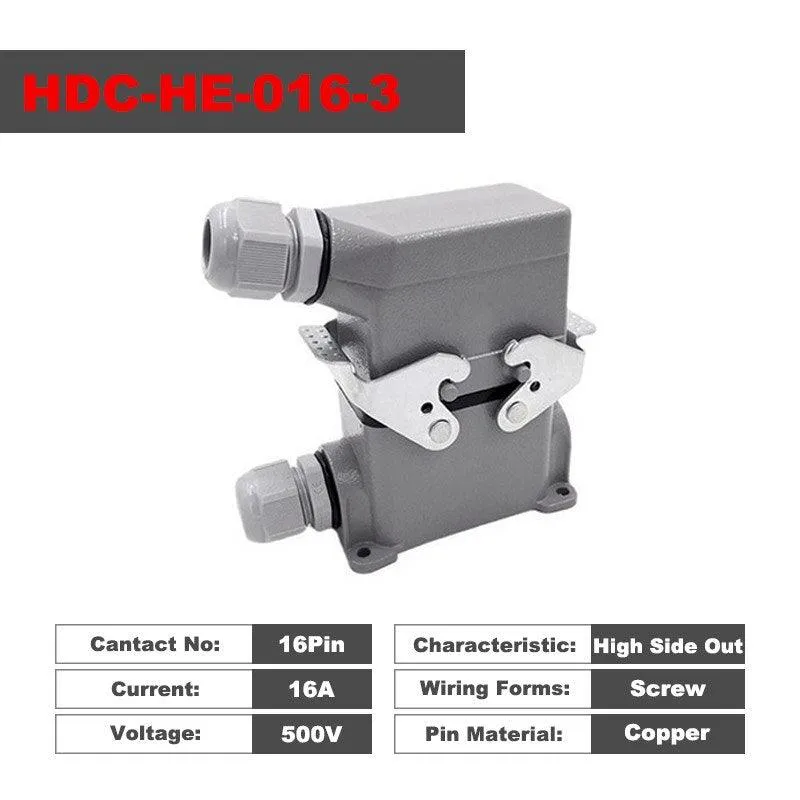 Heavy Duty Connectors HDC-HE-016-1/2/3/4 F/M 16pin 16A 500V
