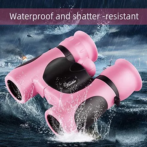 Kids Binoculars, 8x21 High-Resolution Real Optics, Pink or Blue