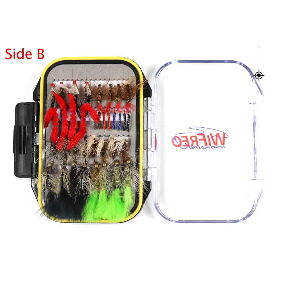 Kylebooker Fly Fishing Lure Dry Wet Flies Nymph Streamer Artificial Pesca Bait Lure Carp Trout Pesca Fishing Tackle Fly Box