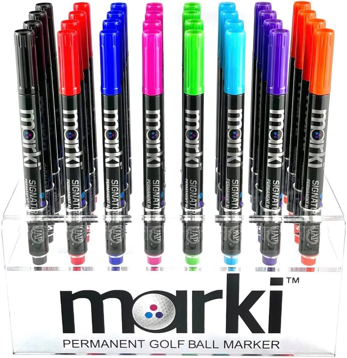 Marki Permanent Golf Ball Marker - Designed Specifically for Golfers, 8 Bold Colours Available