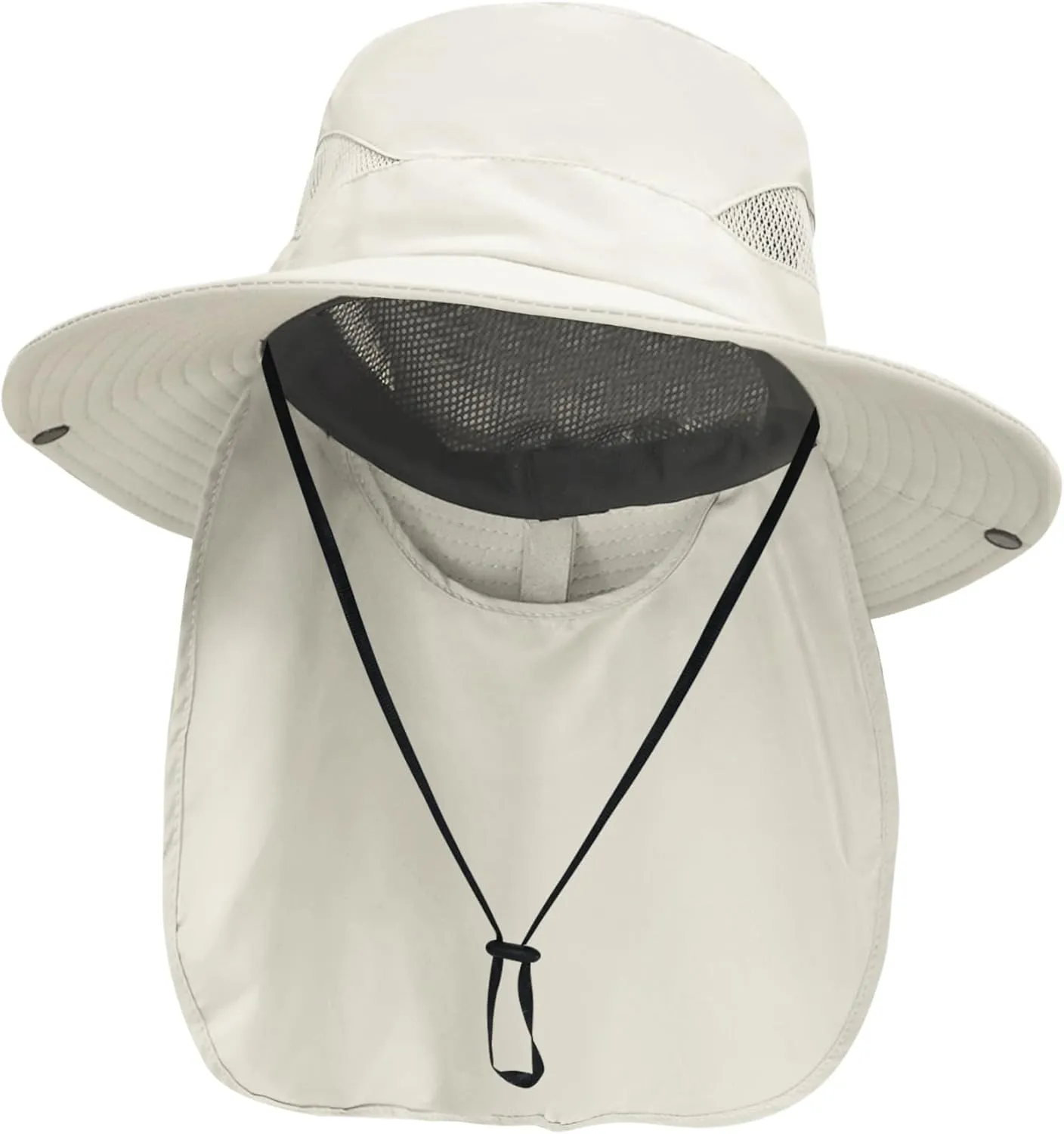 NPJY Sun Fishing Hats for Men Women UV Sun Protection Bucket Hat with Foldable Neck Flap