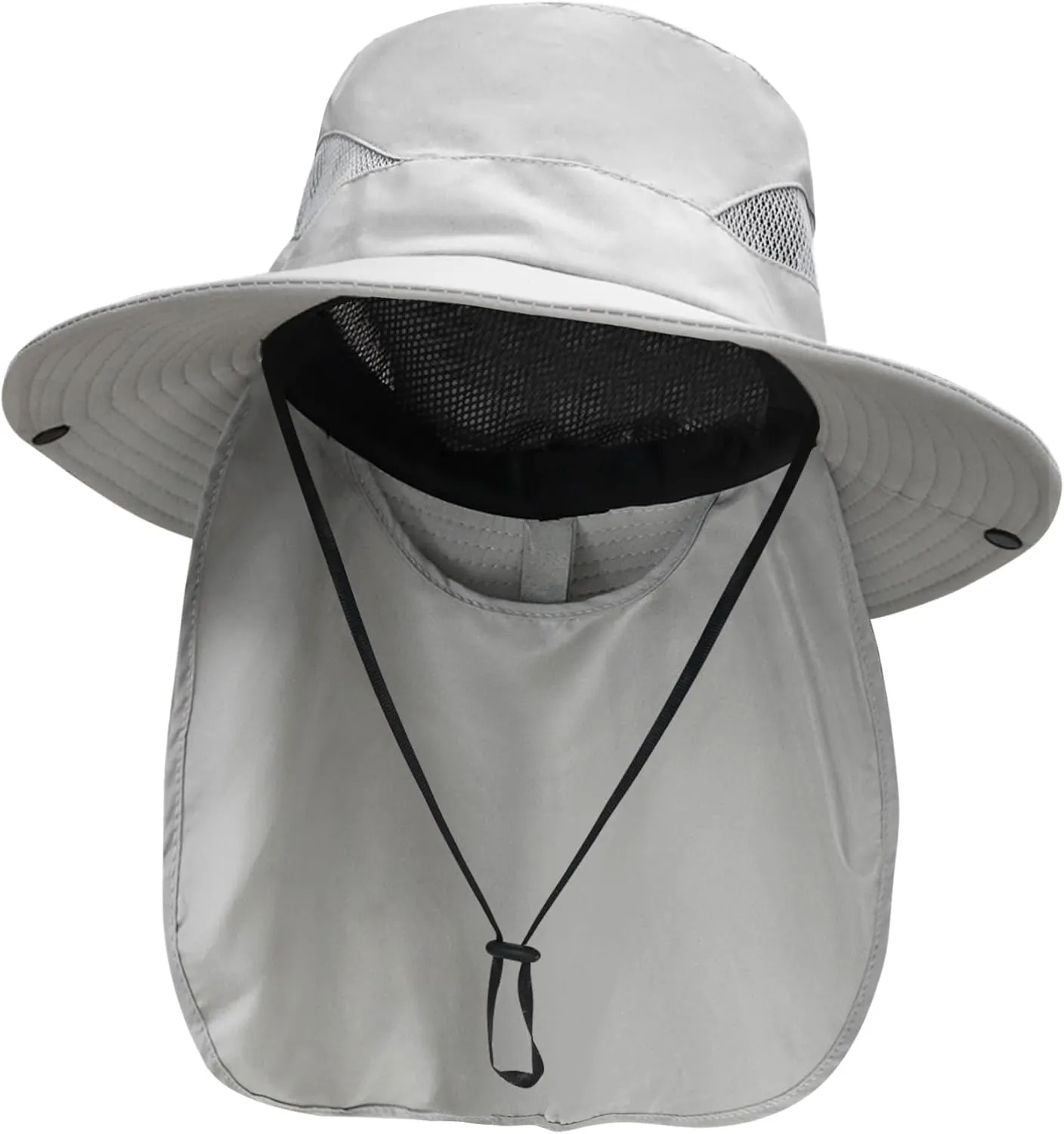 NPJY Sun Fishing Hats for Men Women UV Sun Protection Bucket Hat with Foldable Neck Flap