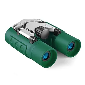 Obuby Real Binoculars for Kids Gifts for 3-12 Years Boys Girls 8x21 High-Resolution Optics Mini Compact Binocular Toys Shockproof Folding Small Telescope for Bird Watching,Travel, Camping, Green