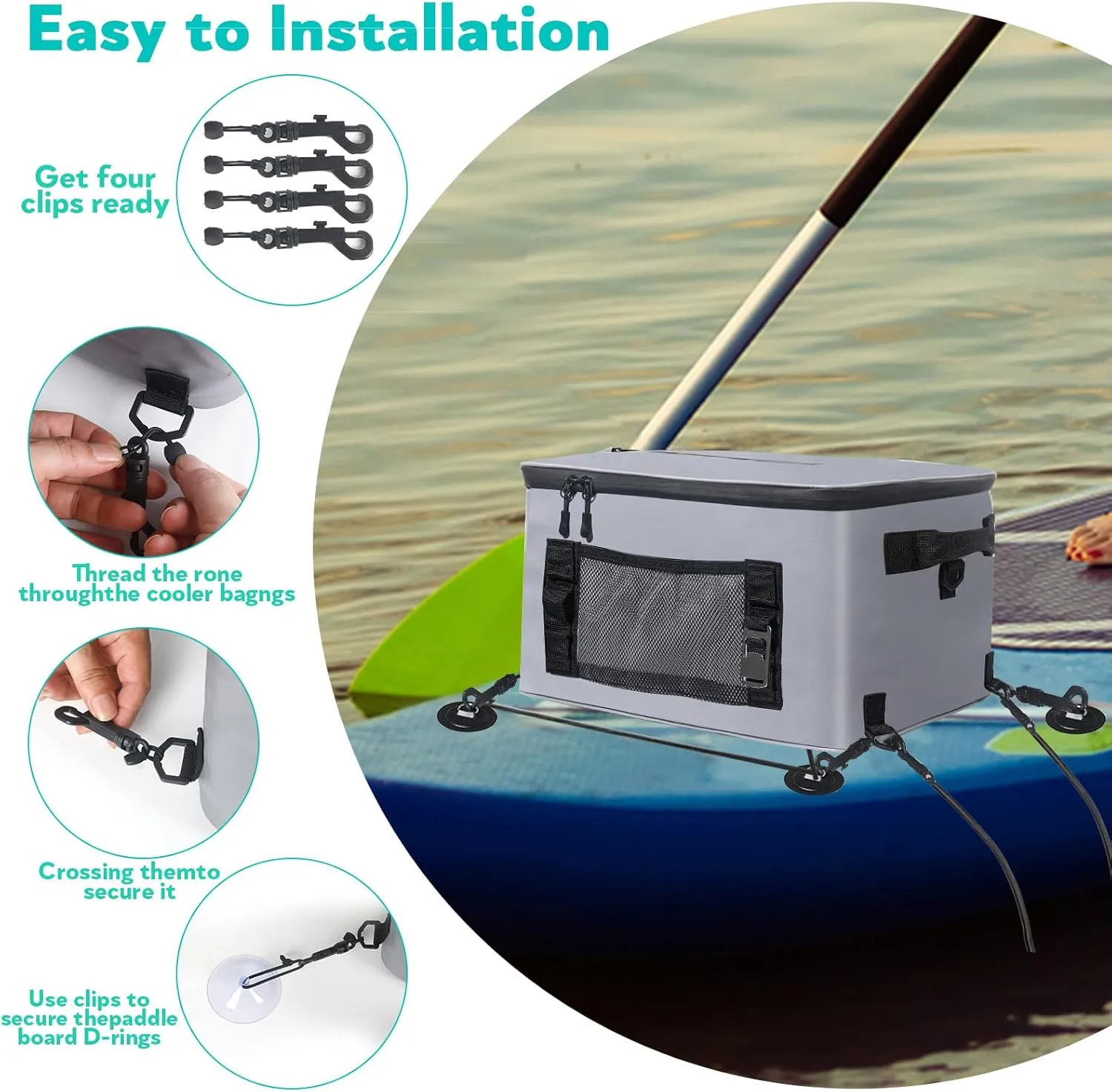 Paddle Board Cooler  Waterproof, Multi-Functional and Super Capacity Cooler Bag for Stand-Up Paddle Board and Kayak  The Ultimate Paddleboard Accessory for Outdoors