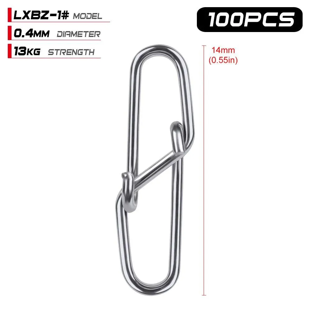 Proberos 100 pcs Diamond Snap Fishing Barrel Swivel 0#-6#
