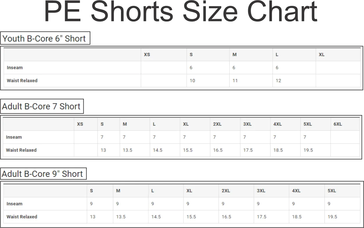 Seacrest PE Adult 9 inch inseam Short