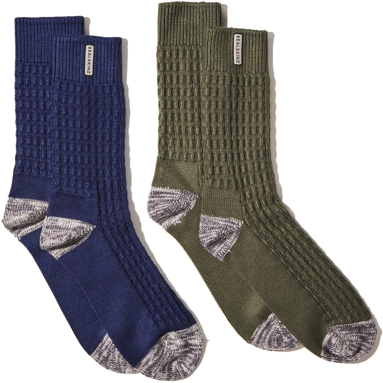 Sealskinz Unisex Wroxham Bamboo Mid Length Waffle Socks