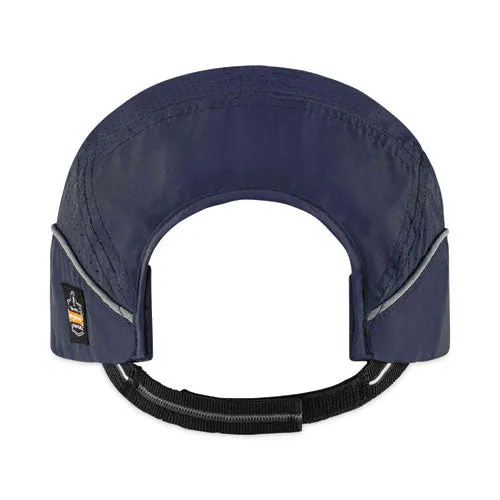 Skullerz 8955 Lightweight Bump Cap Hat, Short Brim, Navy