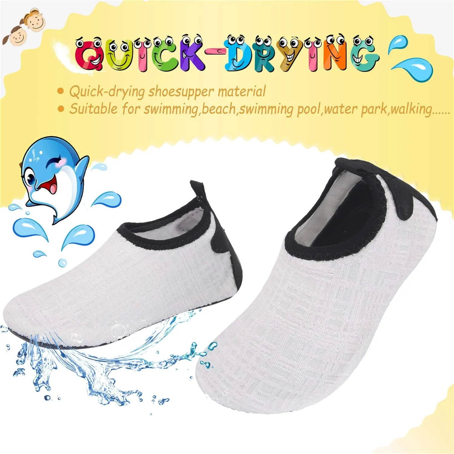 storeofbaby Baby Boys Girls Water Shoes Infant Barefoot Quick Dry Aqua Socks for Swim Beach Pool