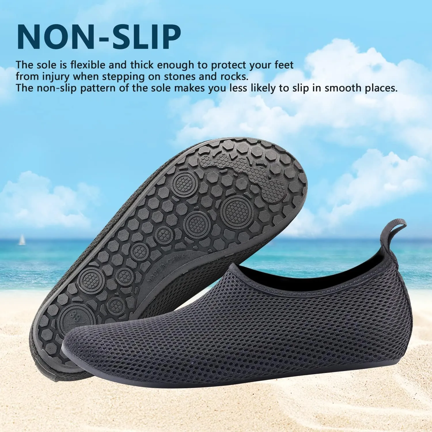 Water Shoes for Women Men Swim Barefoot Quick-Dry Adult Aqua Socks Non Slip Yoga Shoes Pool Camping Beach Accessories