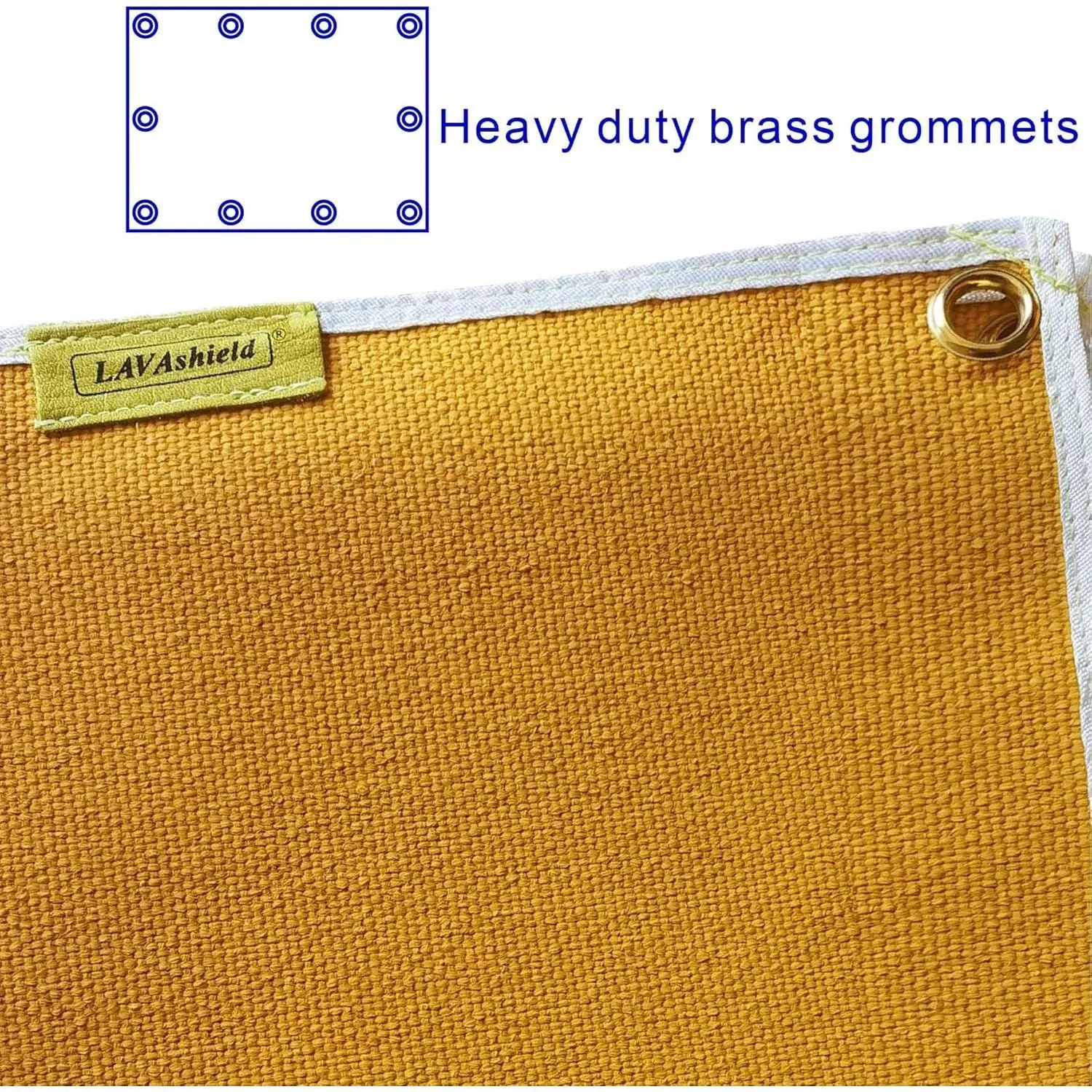 Weldas 50-3066 Welding Blanket 30 oz 6' X 6' Gold Fiberglass Heavy Duty