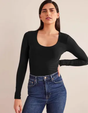Women's Scoop Neck Thermal Underwear Shirts 2 Pack Tops Long Sleeve Slim Fit T Shirt Base Layer
