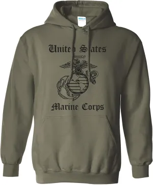 zerogravitee United States Marine Corps Adult Hooded Sweatshirt